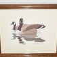 2 Vintage Framed Duck Prints Canvasback & Canadian Geese Signed Richard Sloan c.1980