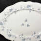 Vintage Bavaria Germany Blue Garland China 12.75" Platter 9.75" Gravy Boat Mint