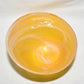Pair Vintage Art Glass Bowls Yellow Swirl Angle Bowl Decorative 7" Angle Glass Bowls