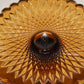 Vintage Imperial Glass Large Amber Compote Pedestal Bowl Display Centerpiece