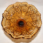 Vintage Imperial Glass Large Amber Compote Pedestal Bowl Display Centerpiece