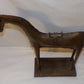 Antique Folk Art Horse Statue w Bridle Saddle Natural Aged Patina Steel Metal