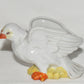 Vintage Chicken Planter White Porcelain Miniature Chicken Plant Pot HandPaintd Japan