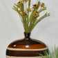 Brown Copper Stripe Vase & Planter Apple Shaped Vase + Large Footed Jardiniere