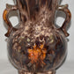 Vintage Jasba Keramik Pottery Vase Brown 10" Drip Glaze Double Handled Vase Germany