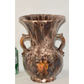 Vintage Jasba Keramik Pottery Vase Brown 10" Drip Glaze Double Handled Vase Germany
