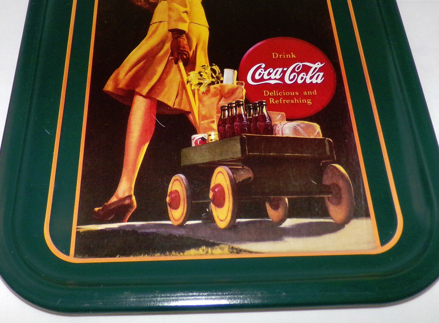 Vintage Coca Cola Tray Celebration*Groceries*Family*& Coca Cola Org Artwork 1944