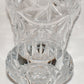 Vintage Cut Crystal Glass Flower Vase Deep Cut Crystal Glass w Floral Pattern