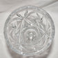 Vintage Cut Crystal Glass Flower Vase Deep Cut Crystal Glass w Floral Pattern
