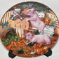 Vintage Danbury Mint 8" Collectible Pig Plates Pigs In Bloom Series 6pc Set
