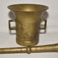 Antique Apothecary Mortar & Pestle Heavy Brass Signed Amaury 4J Gonzalez