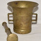 Antique Apothecary Mortar & Pestle Heavy Brass Signed Amaury 4J Gonzalez