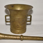 Antique Apothecary Mortar & Pestle Heavy Brass Signed Amaury 4J Gonzalez