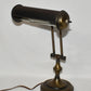 Vintage Brass Student Banker Desk Lamp with Bulb / 2-Way Adjustable Bendable Arm