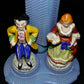 Antique 1930's Colonial TV Lamp Blue Glass Figural Tabletop Lamp Electric Light