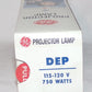 GE Projector Lamp Bulb DEP 750W 120V Made in USA New Old Stock