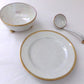 Antique Lustre 3pc Mayonnaise Set Footed Bowl Plate Ladle Signed Plate Japan