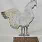 Farmhouse Weathervane Weather Vane Rooster on Wooden Base Rustic White One-Sided