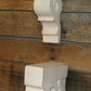 2pc Set Rustic Wood Corbels Distressed White 9" Corbels Brackets Wall Shelves