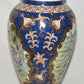 Vintage Hand Painted Porcelain Urn with Fox Hunting Scene Tall 19" Lidded Urn