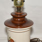 Vintage Table Desk Lamp with Shade Brown White Autocar Runabout 1902 Graphics