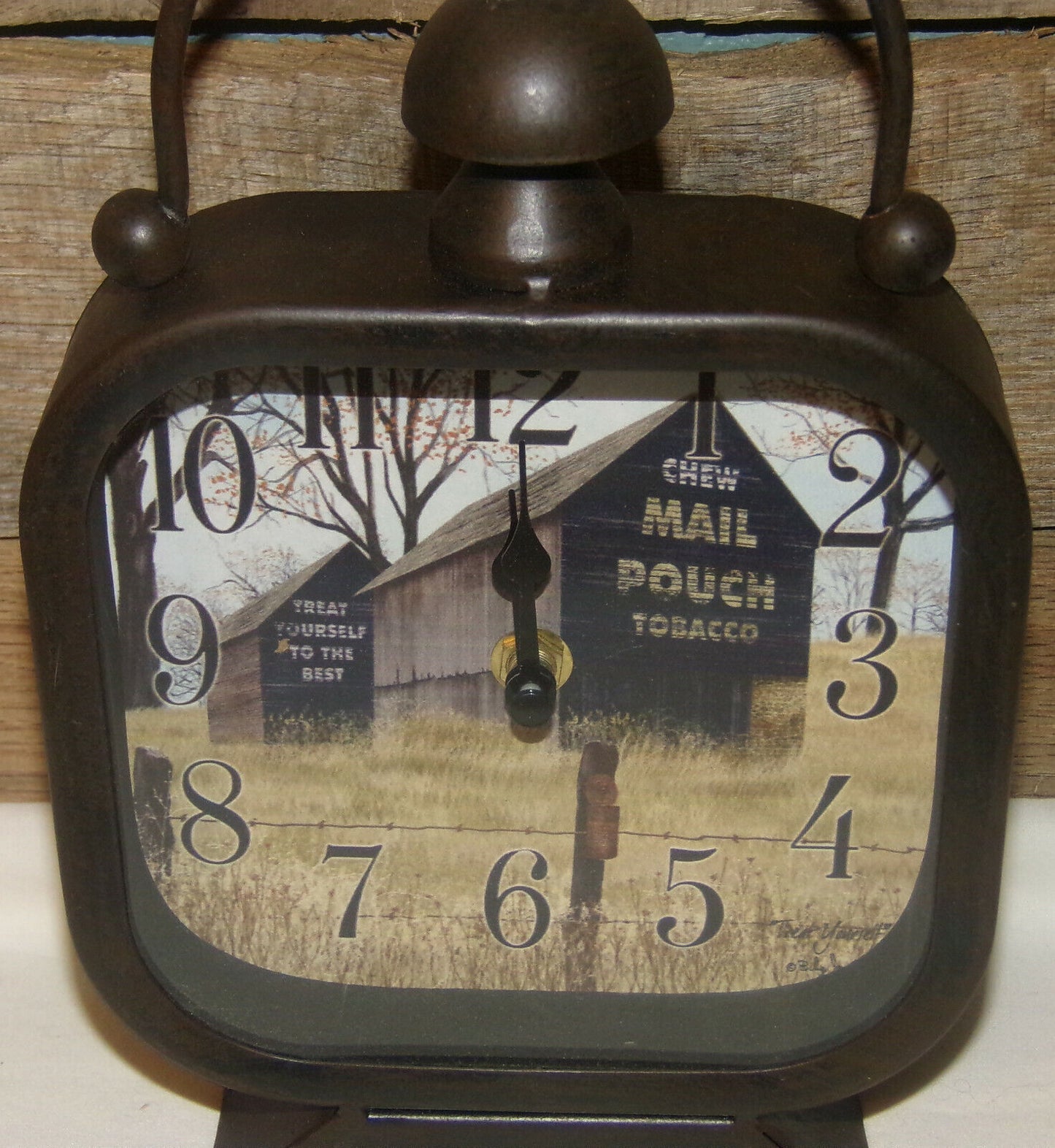 Rustic Barn Carriage Clock Mantel Shelf Tabletop Clock Farmhouse Country Decor