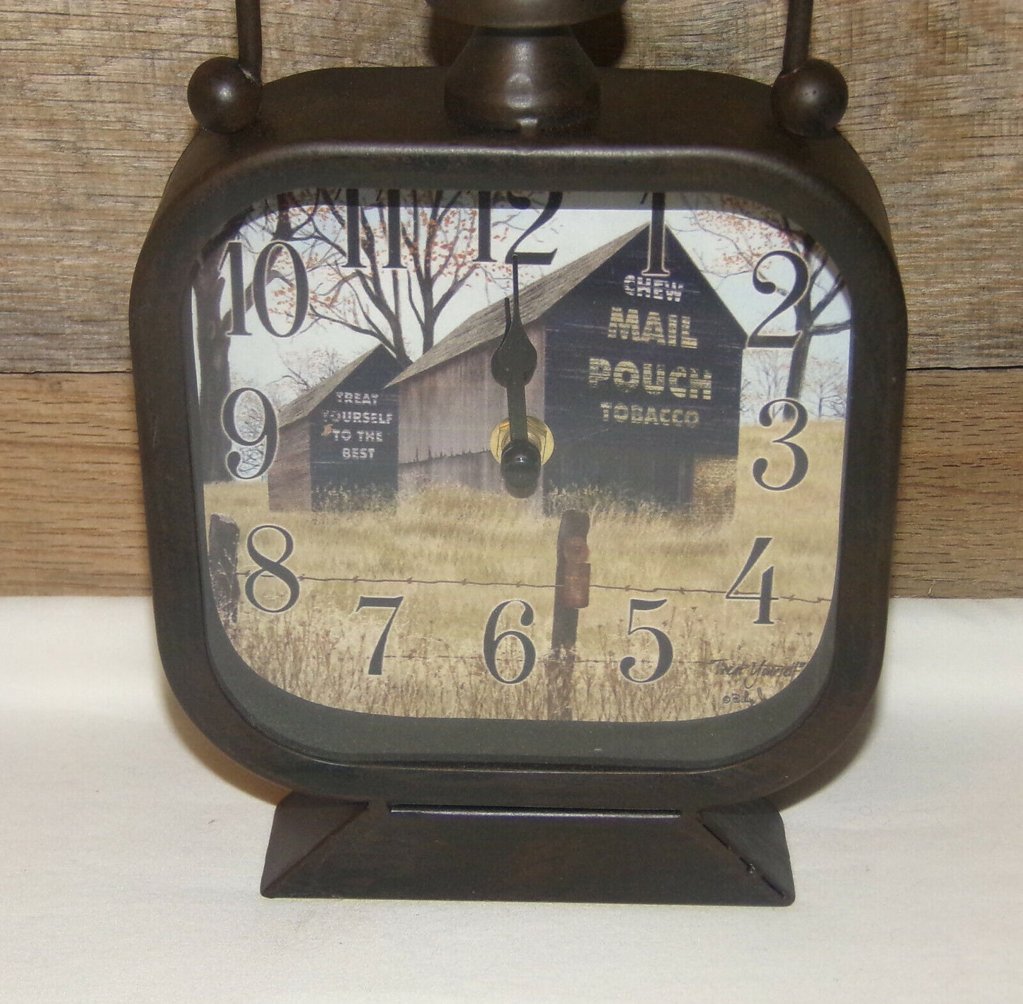 Rustic Barn Carriage Clock Mantel Shelf Tabletop Clock Farmhouse Country Decor