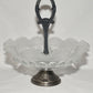 Vintage Bagley Silver Plated Crystal Glass Candy Dish Bowl Katherine Pattern England