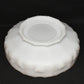 Vintage Anchor Hocking Fire King Milk Glass Pedestal Bowl Harvest Grape Pattern USA