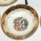 Vintage 22K Crest O Gold Porcelain Bowl Set 7pcs Courting Couple Scene Landscape