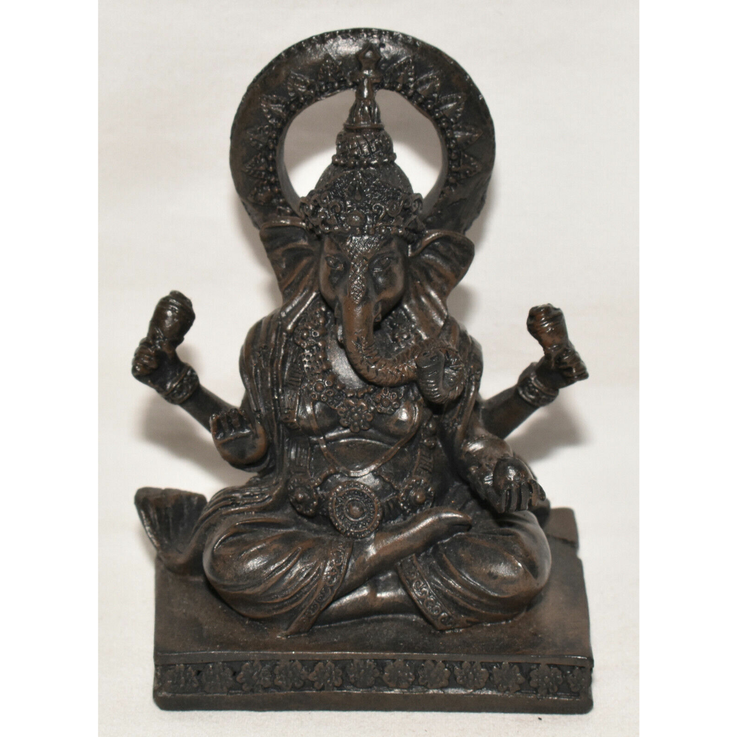 Vintage Bella Ganesha Statue Lord Ganesha Small 3.75" Elephant Hindu God Buddhism