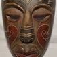 Vintage Indonesian Dayak Tribal Mask Hand Carved Hand Painted Indonesian Mask