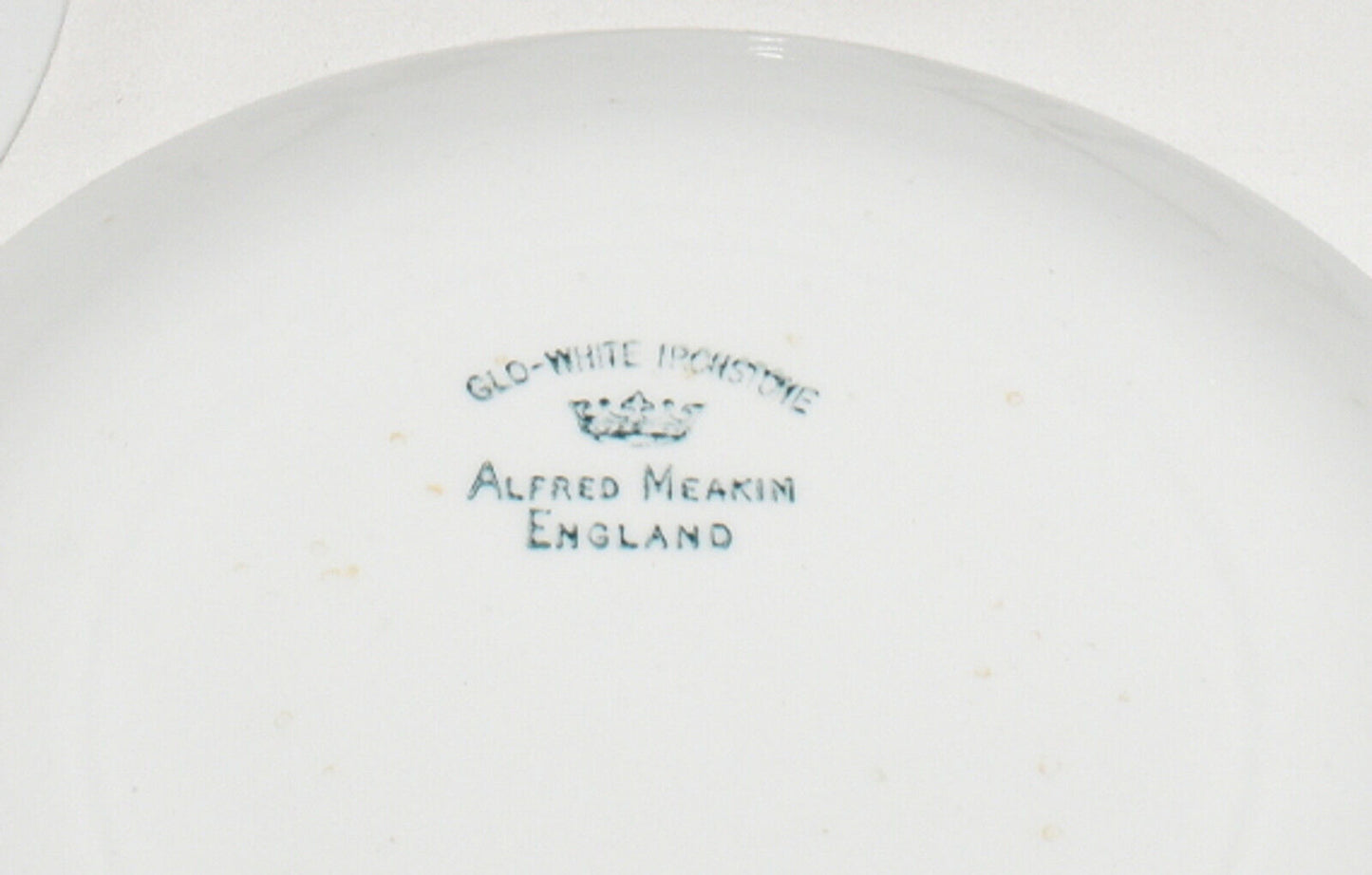 Antique Alfred Meakin Plates Longwood Glo White Ironstone Bread & Butter Plates