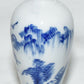 Vintage Chinese Blue White Vases 6pc Set 3.5" Miniature Bud Flower Vases Org Box