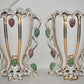 Pair Vintage Italian Vases Grape Vines of Italy Large 13" x 11" Vases Hand Decorated