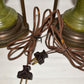 Pair Antique Art Deco French Bust Lamps 28" Porcelain Male Female Table Lamps