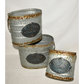 Galvanized Metal Buckets Flower Garden Bucket w Handle Graduating Sizes Set of 3