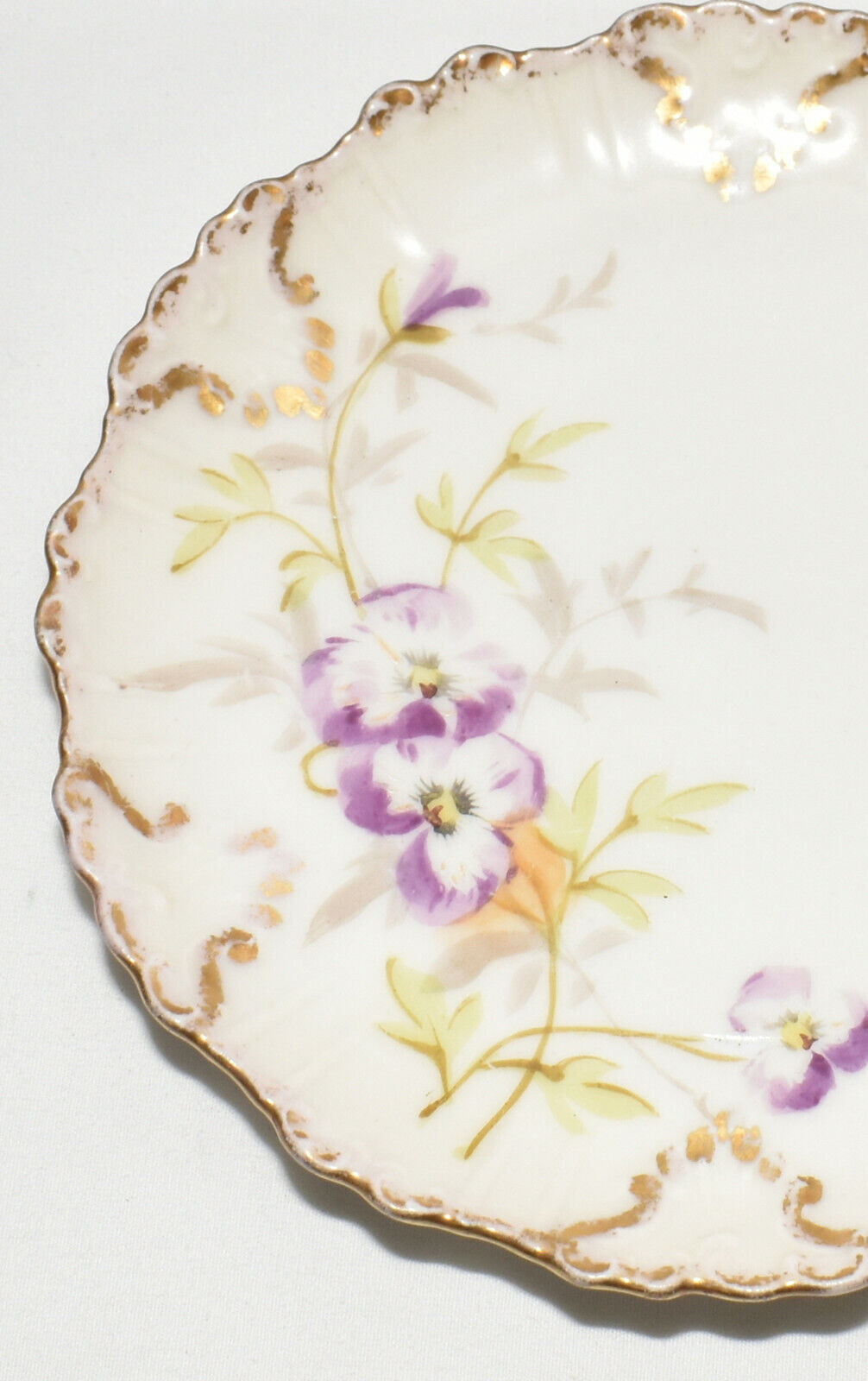 Antique Limoges France 6" Bread Butter Plate Hand Painted Porcelain Plate c.1900