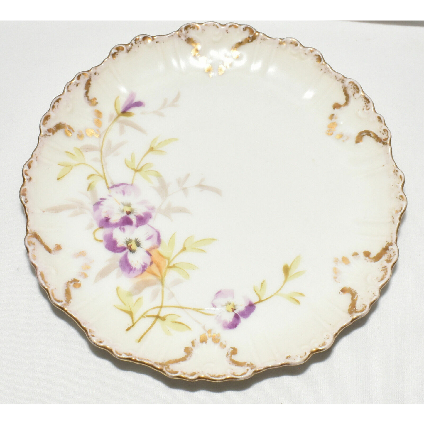 Antique Limoges France 6" Bread Butter Plate Hand Painted Porcelain Plate c.1900