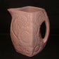 Vintage Niloak Pottery Jug Pitcher Pink w Embossed Floral Motif c.1939-1947 EUC