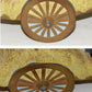 Japanese Farmers Large Vintage Figurine Statue Asian Farmers with Grain Cart