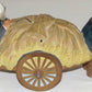 Japanese Farmers Large Vintage Figurine Statue Asian Farmers with Grain Cart