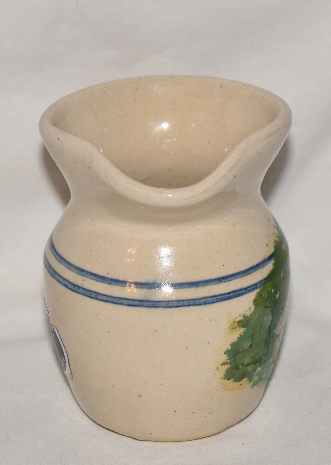 Vintage Stoneware Creamer Pitcher 4.5" Handmade Creamer Pot Marshall TX Pottery