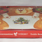 Porcelain Christmas Tray Teddy Bear Bread Cookie Brownie Holiday Tray NikkoJapan