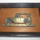 Vintage Brass Plaques Antique Cars 4pc Set Ford Model T Cadillac Buick Chevrolet