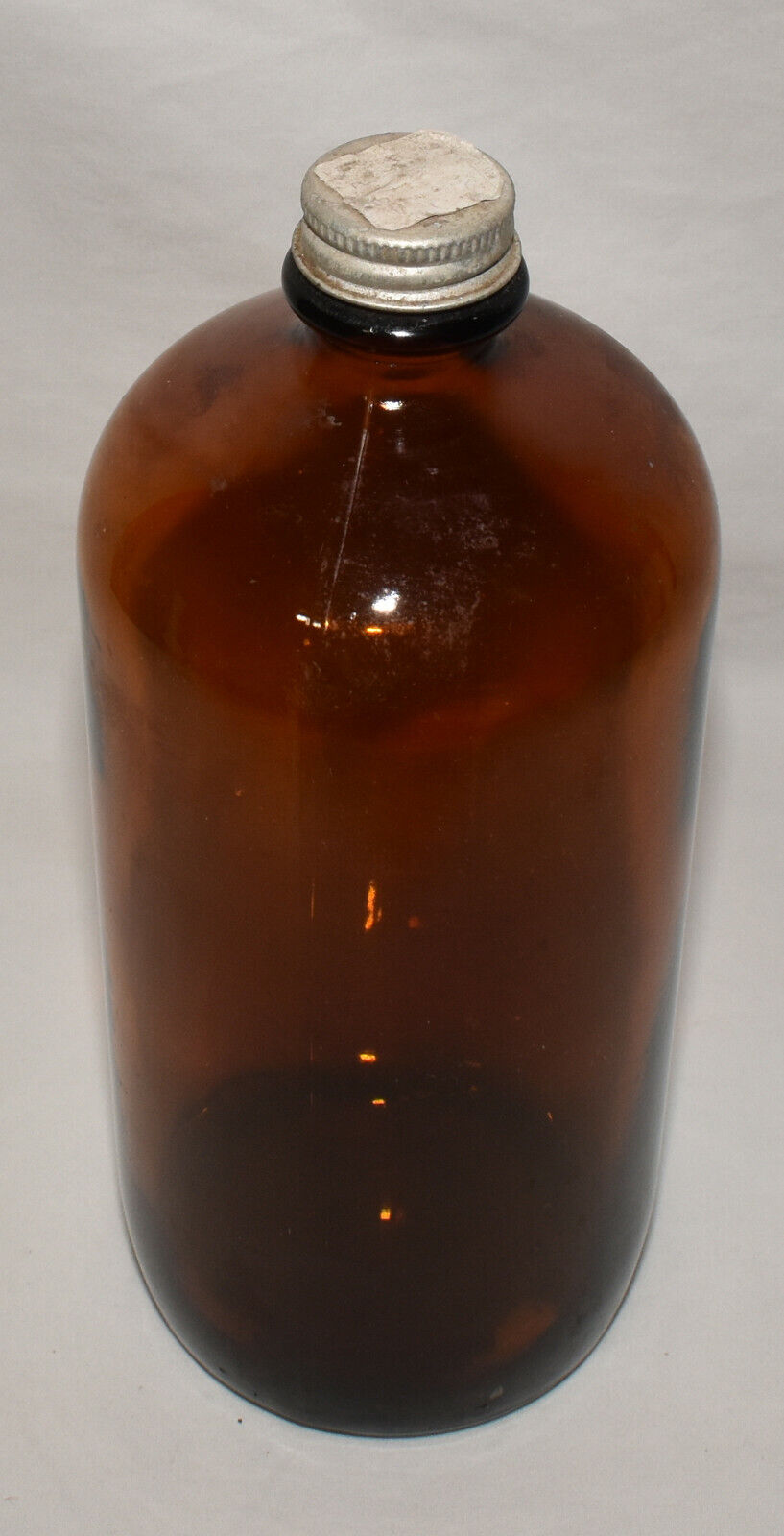 Antique Brown/Amber Glass Medicine Bottle 8.5 Apothecary
