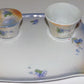 Antique Porcelain Lusterware 4pc Vanity Set Tray Ring Holder Bowls Foreign Mark