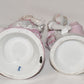 Vintage Sitzendorf Porcelain Figurine Lady w Flowers Boy w Jug Pink White Marked