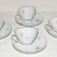 Vintage Crestwood China #1071 Atomic Starburst 8pcs Coffee/Tea Cups Saucers