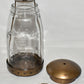Quart Mason Jar Candle Lantern Footed Antique Brass Pillar Candle Holder New